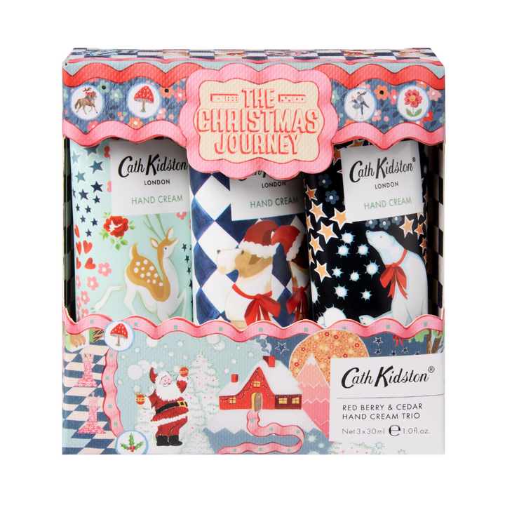 The Christmas Journey Red Berry & Cedar Hand Cream Trio