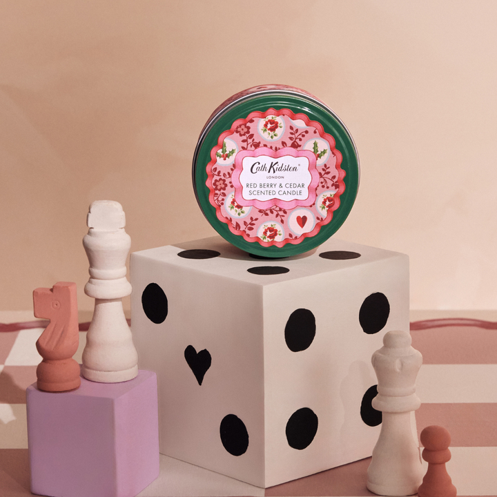 The Christmas Journey Red Berry & Cedar Scented Candle in Tin