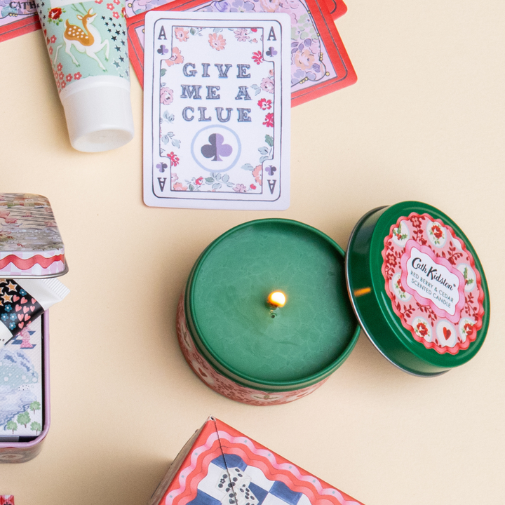 The Christmas Journey Red Berry & Cedar Scented Candle in Tin