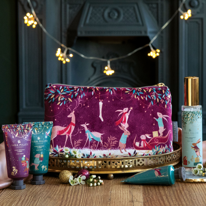 Sara Miller Woodland Tales 2.0 Body Care Velvet Pouch