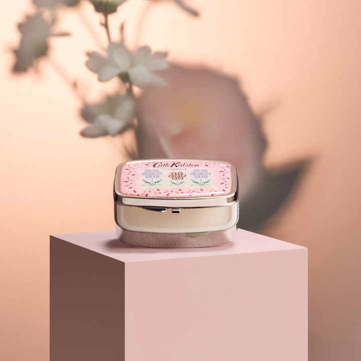 Woven Flowers Mirror Compact Lip Balm
