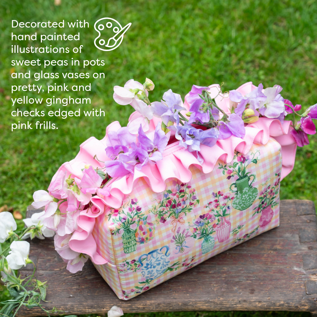 Sweet Pea Ruffle Wash Bag
