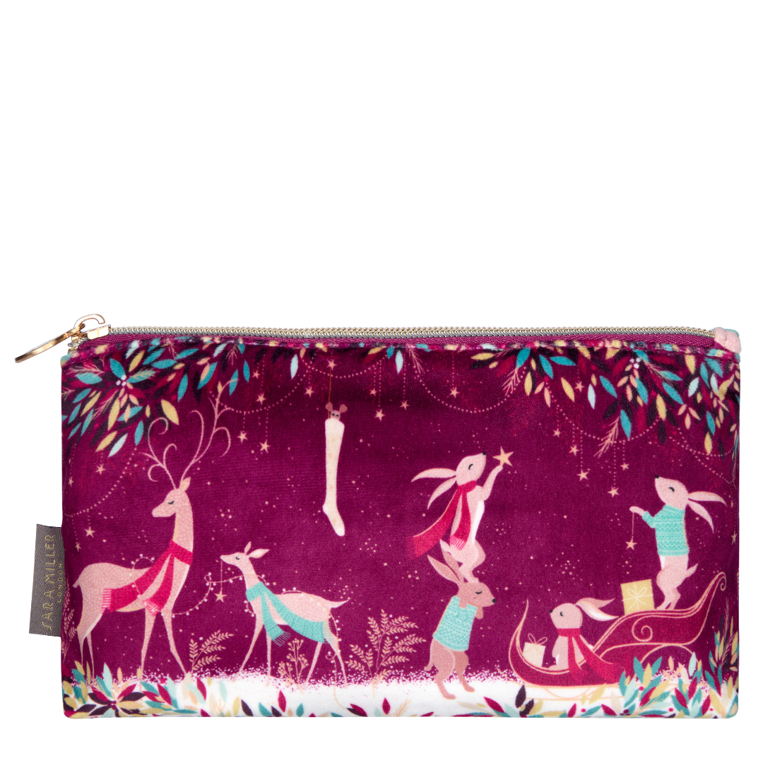 Sara Miller Woodland Tales 2.0 Body Care Velvet Pouch