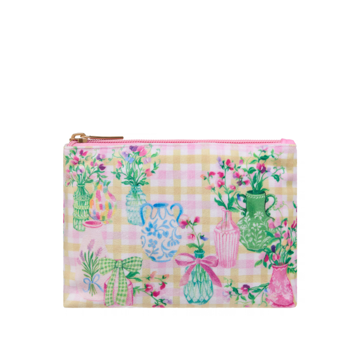 Sweet Pea Velvet Cosmetic Purse Set