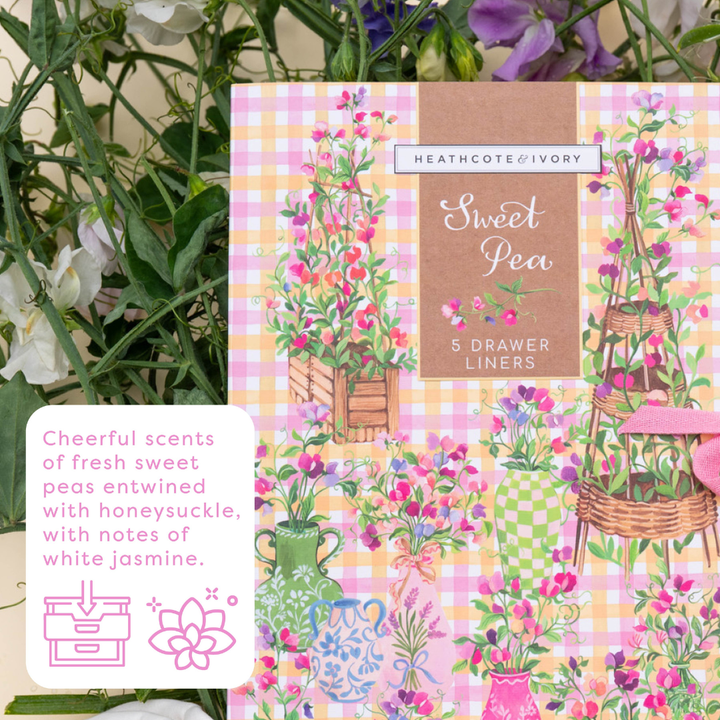 Sweet Pea Scented Drawer Liners
