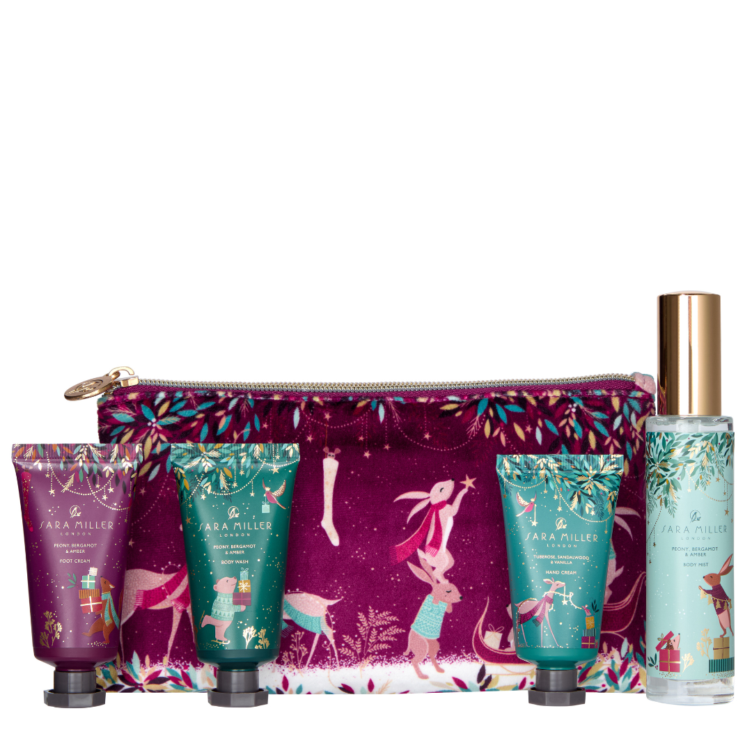 Sara Miller Woodland Tales 2.0 Body Care Velvet Pouch