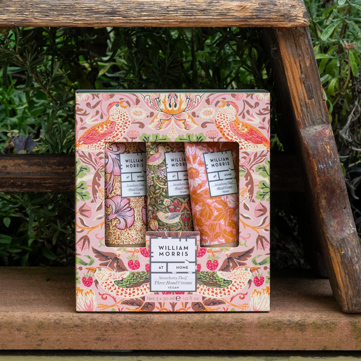 The Voyager Strawberry Thief Hand Cream Trio