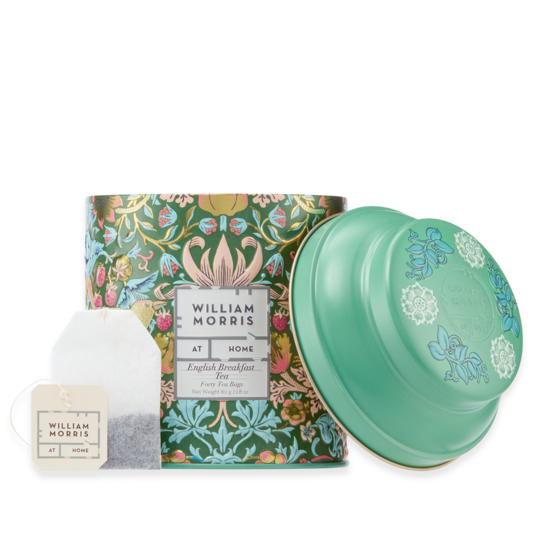 William Morris At Home English Breakfast, Tin of 40x Tea Bags