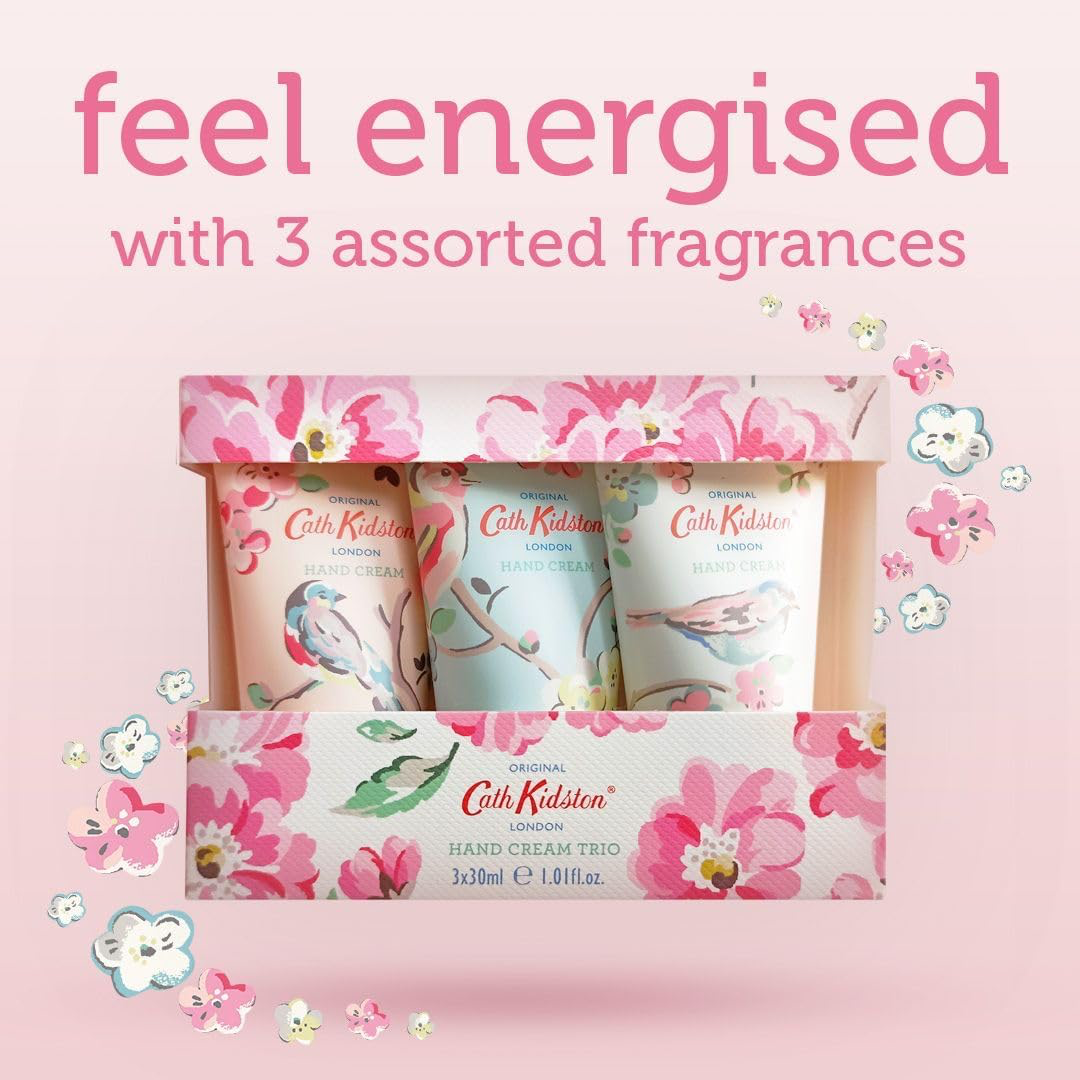 Cath Kidston Blossom Birds Hand Cream Trio, 3x 30ml