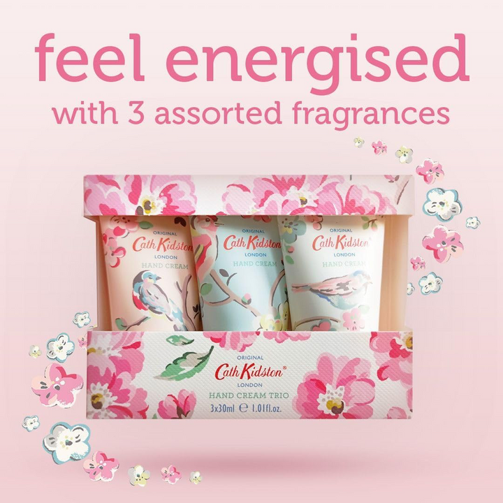 Cath Kidston Blossom Birds Hand Cream Trio, 3x 30ml