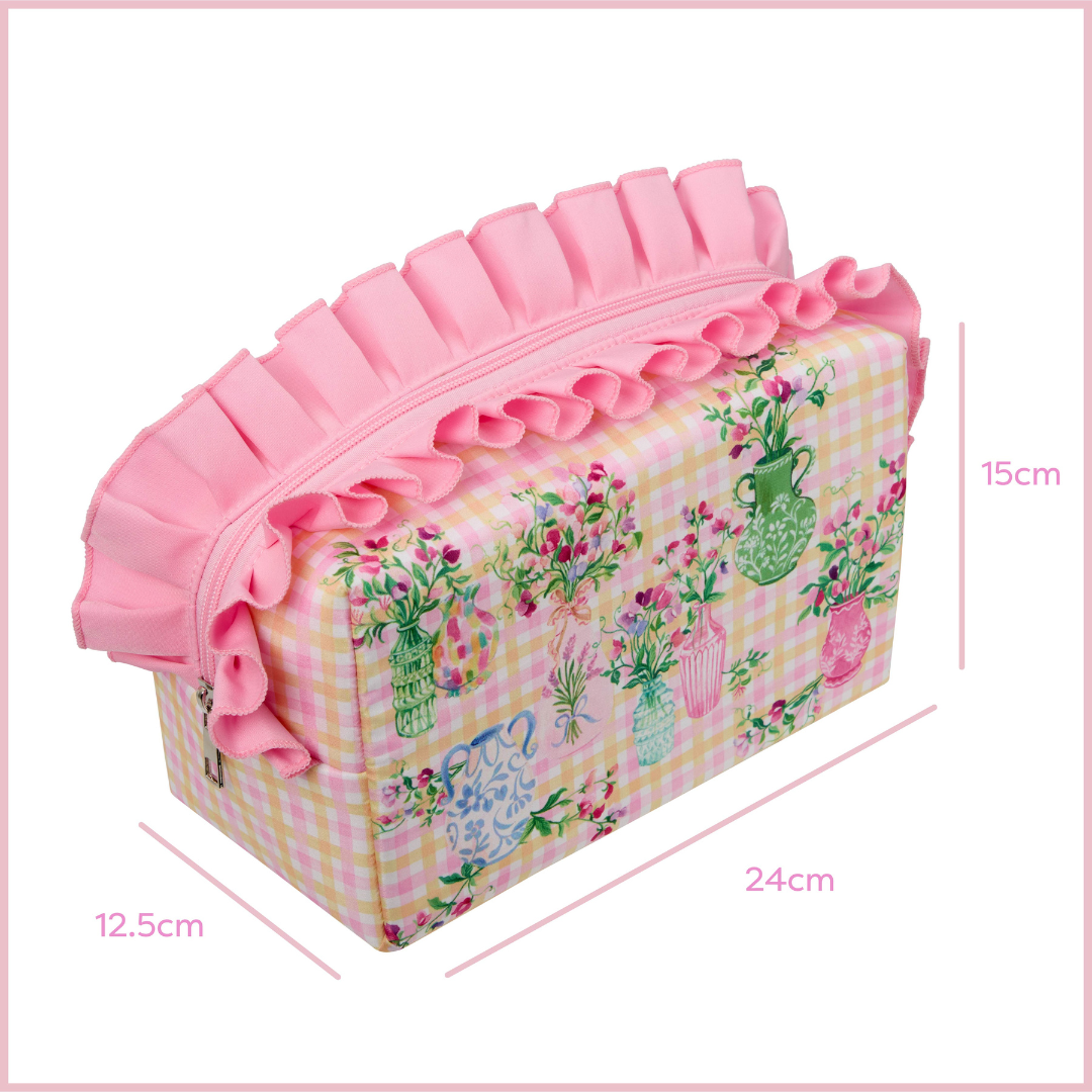 Sweet Pea Ruffle Wash Bag