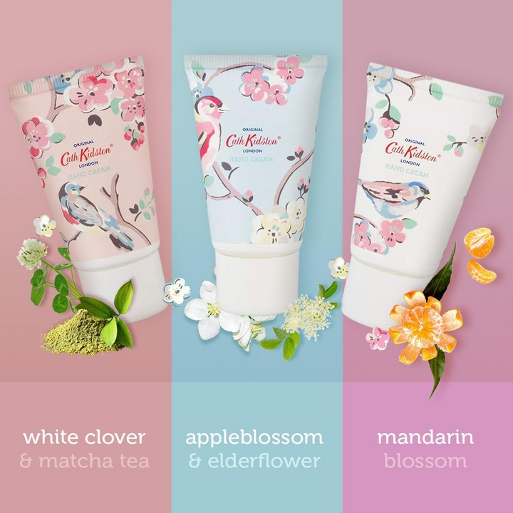 Cath Kidston Blossom Birds Hand Cream Trio, 3x 30ml