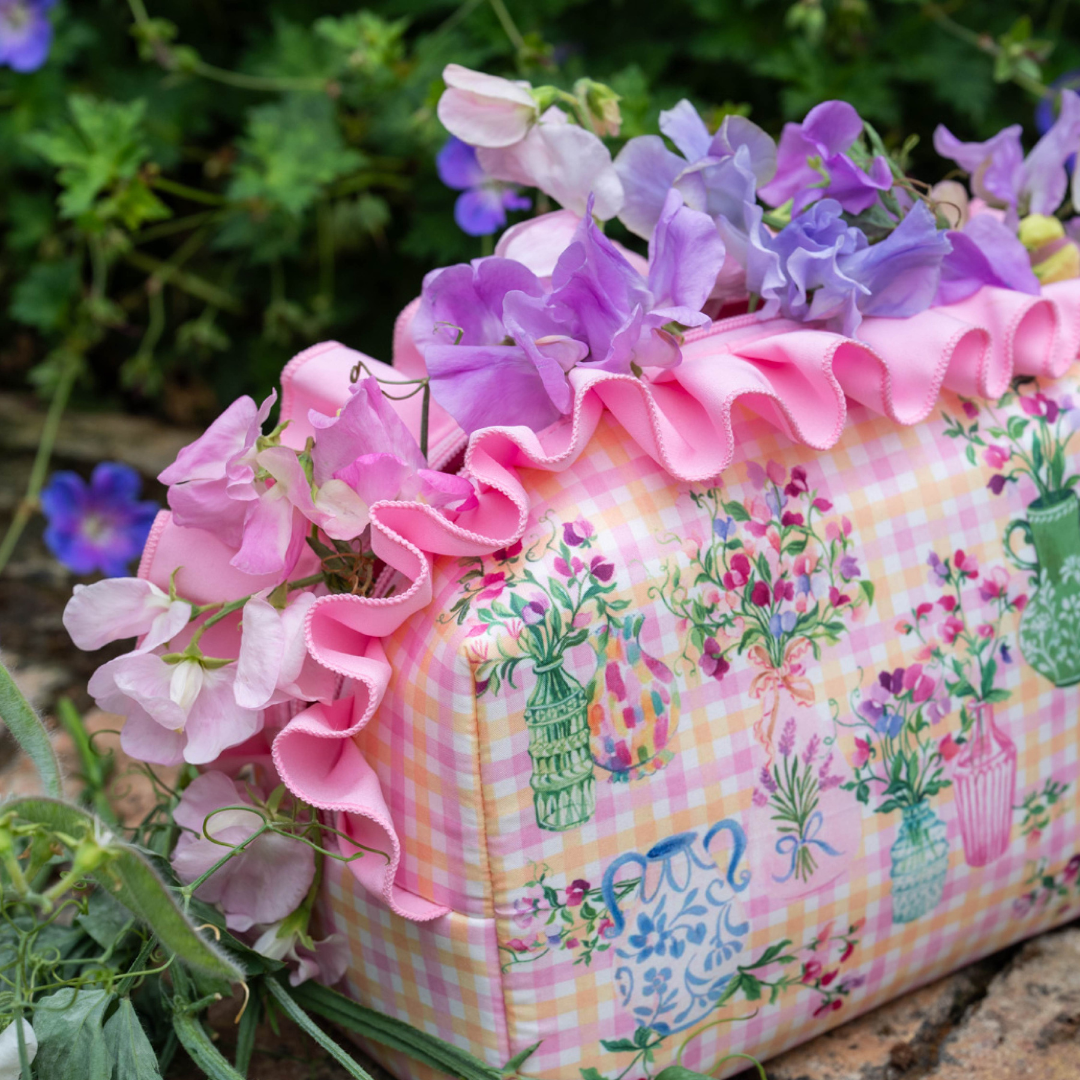 Sweet Pea Ruffle Wash Bag