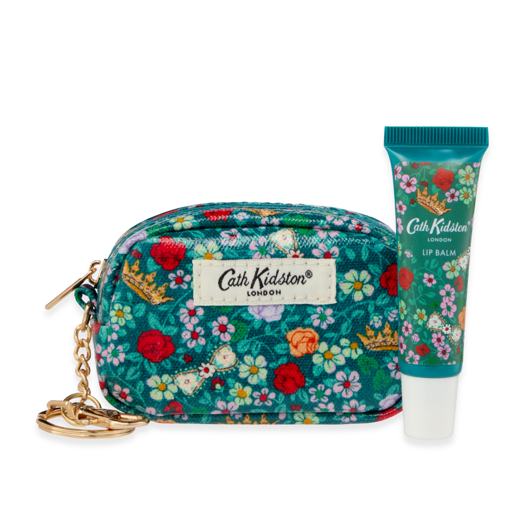 Crown Ditsy Mini Keyring Bag with Lip Balm
