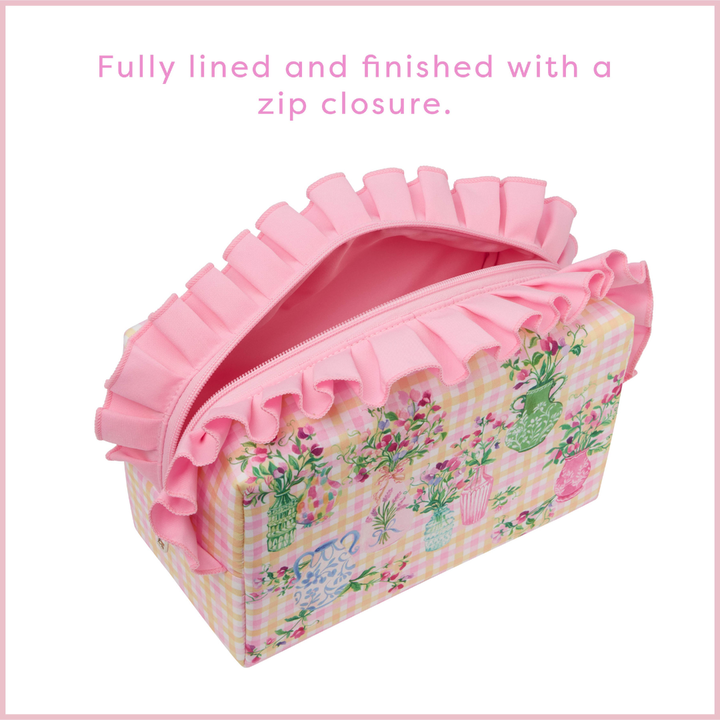 Sweet Pea Ruffle Wash Bag