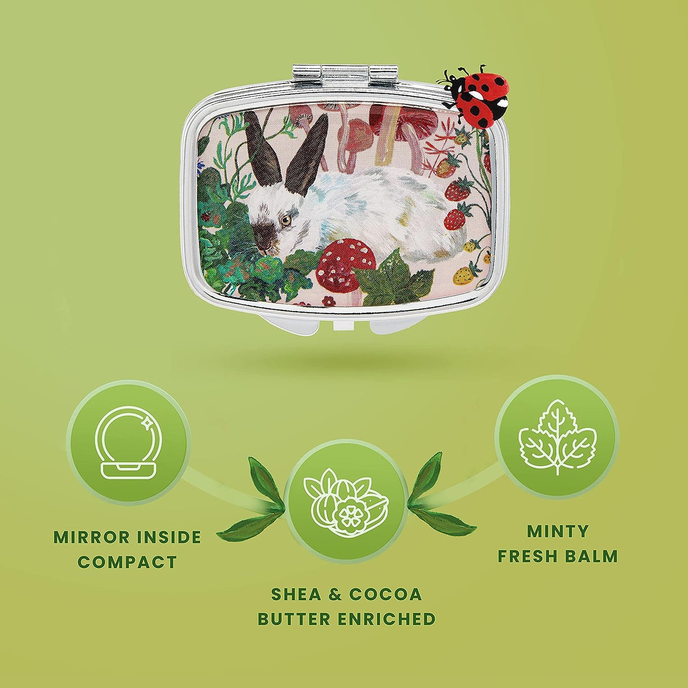 Myrtle Woods Compact Mirror Lip Balm