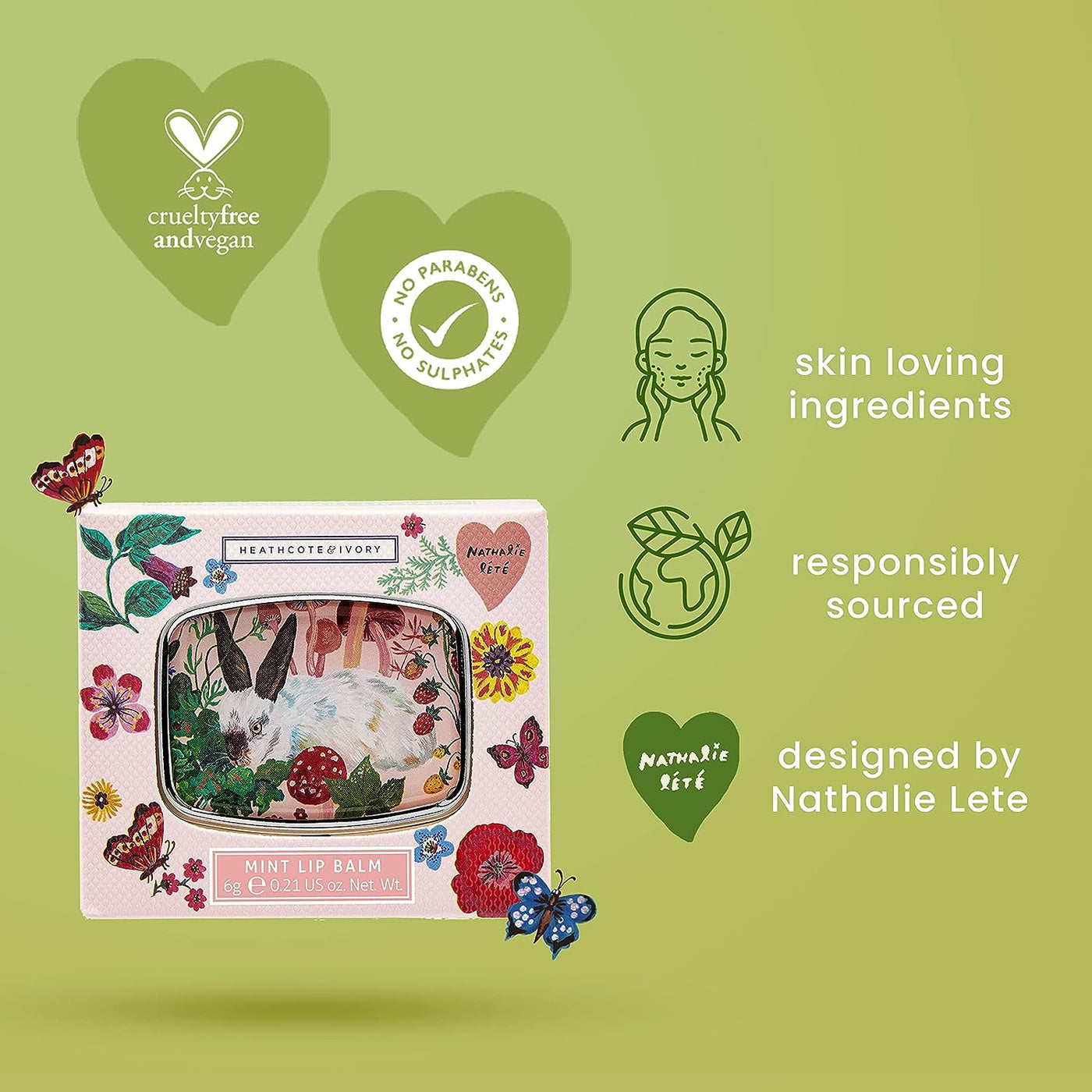 Myrtle Woods Compact Mirror Lip Balm