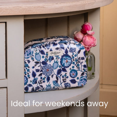 Cosmetic Bag (Navy Carnation)