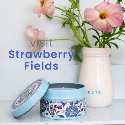 Strawberry Fields Candle Tin