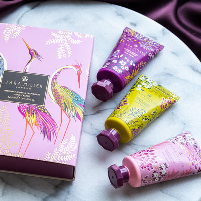 Sara Miller Haveli Garden Passion Flower and Frangipani Hand Cream Trio