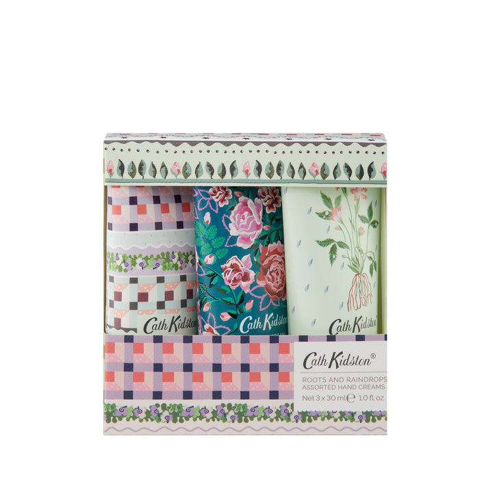 Roots & Raindrops Assorted Hand Creams 3 x 30ml