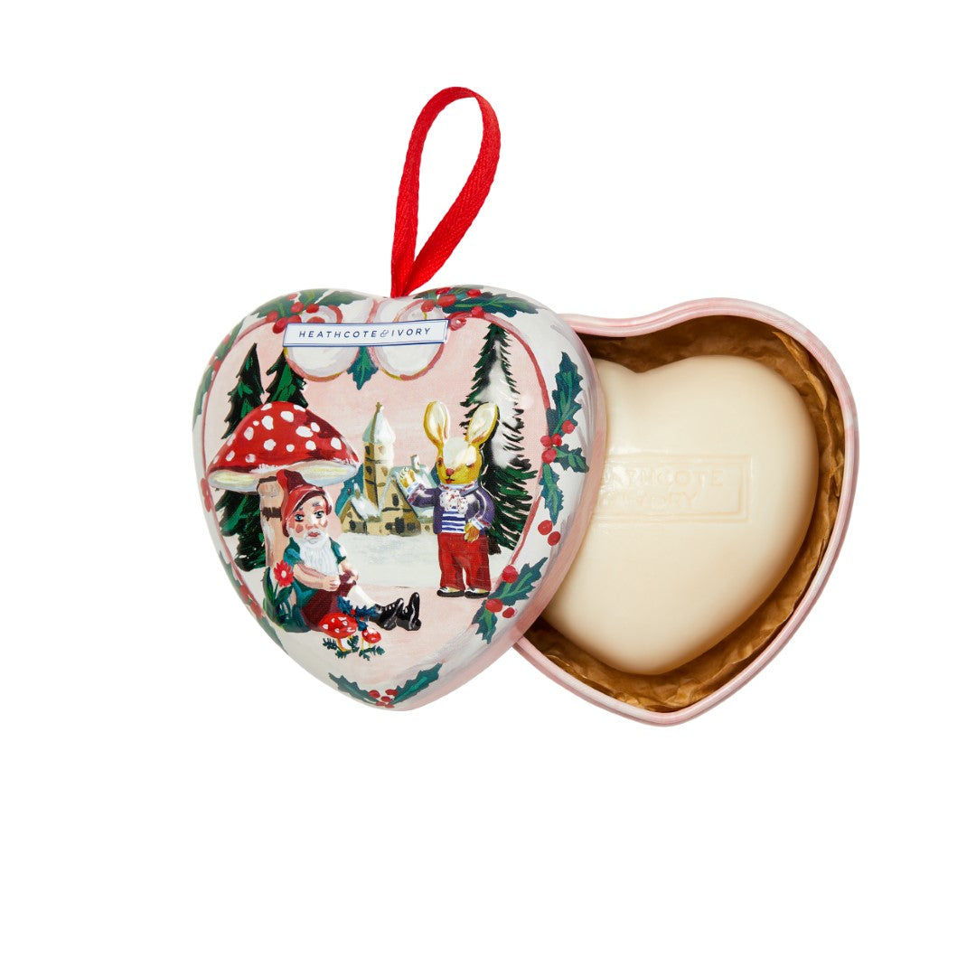 Christmas Scented Soap in Heart Shaped Tin