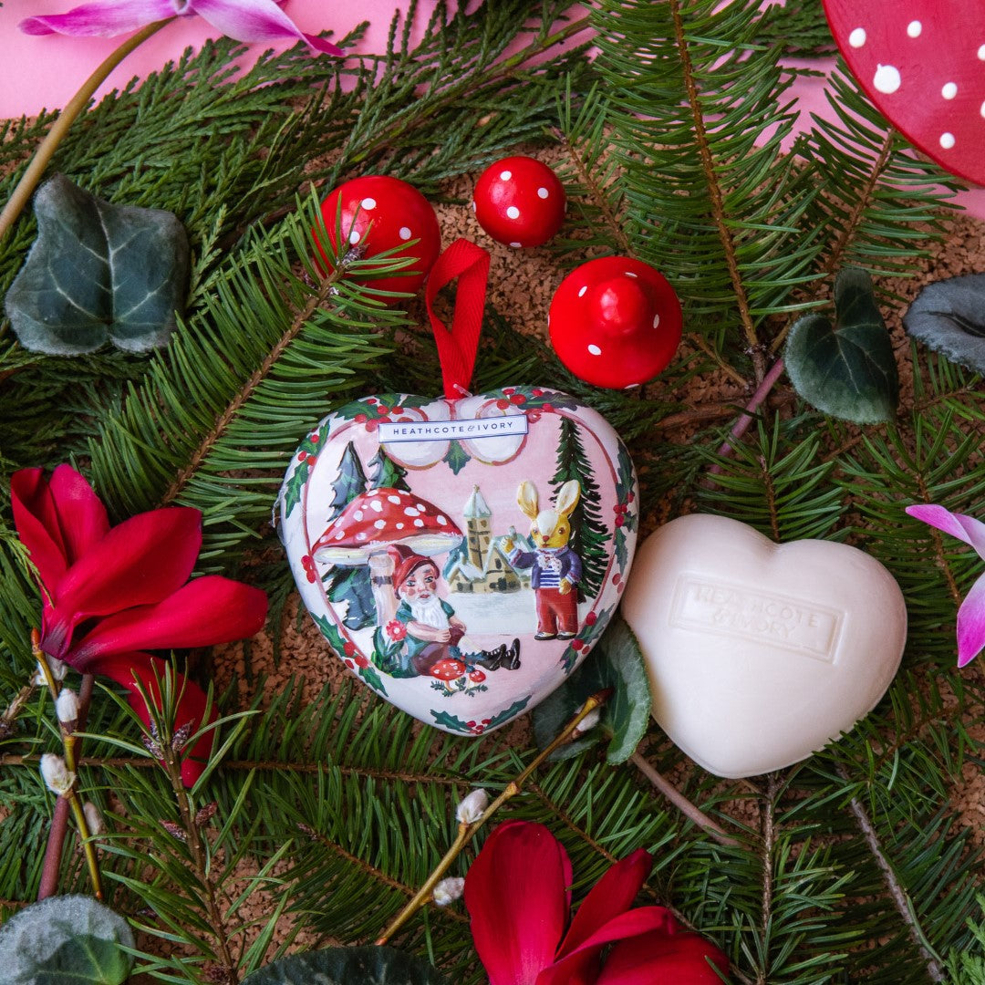 Christmas Scented Soap in Heart Shaped Tin