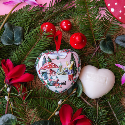 Christmas Scented Soap in Heart Shaped Tin