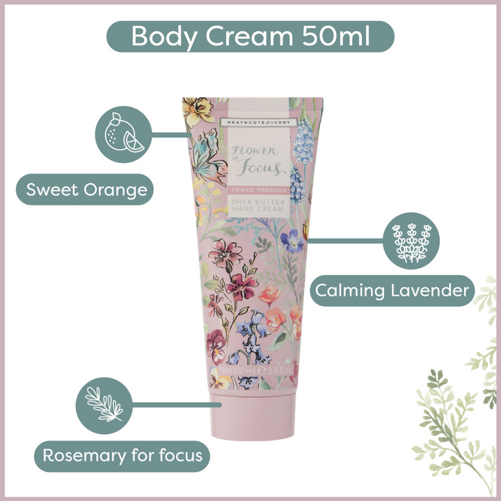 Flower of Focus Power Through Hand Cream in Tin, 100ml