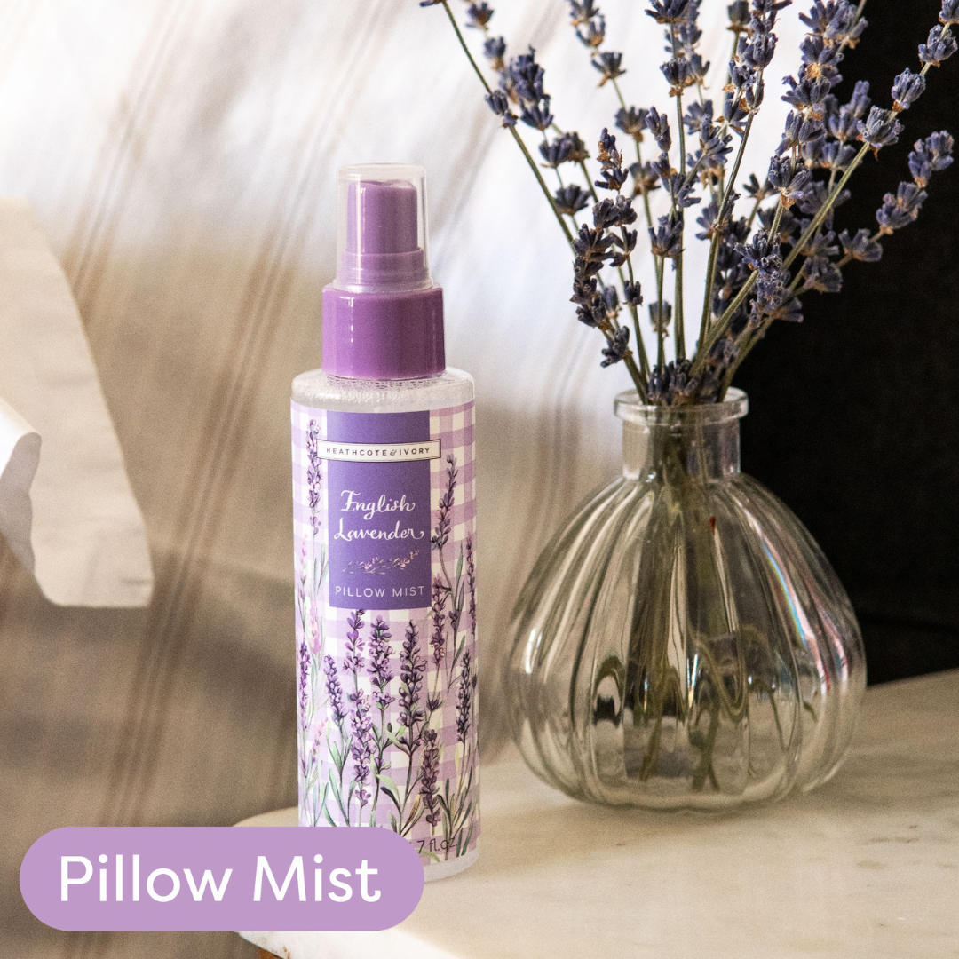 the healing garden pillow and room spray English Lavender Pillow Mist, 120ml – Heathcote & Ivory