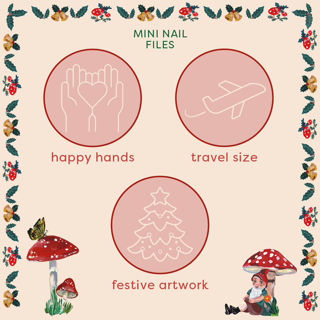 Christmas 8 Mini Nail Files in 4 Designs