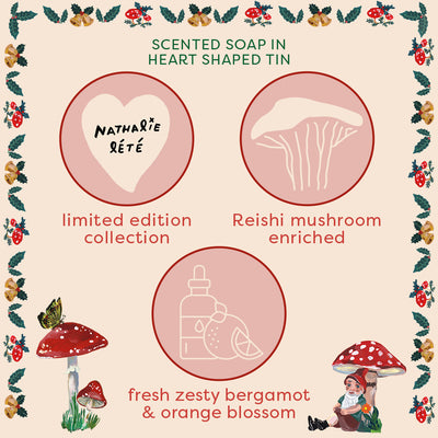 Christmas Scented Soap in Heart Shaped Tin