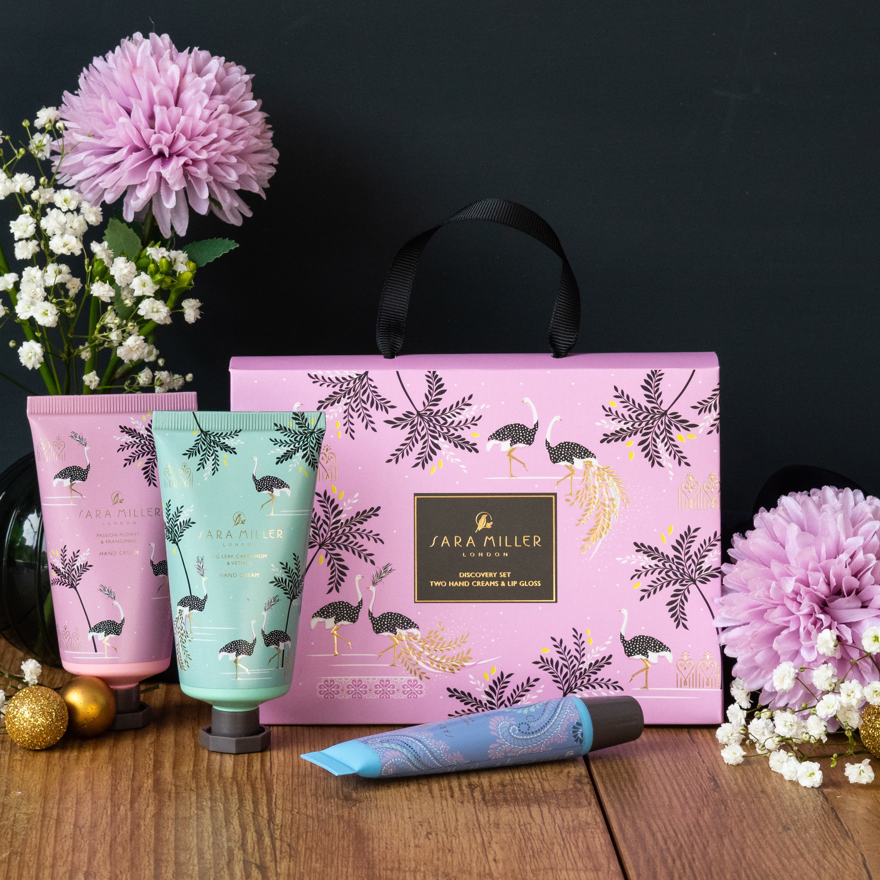 Sara Miller Savannah Handbag w/ 2x Hand Creams & Lip Gloss Gift