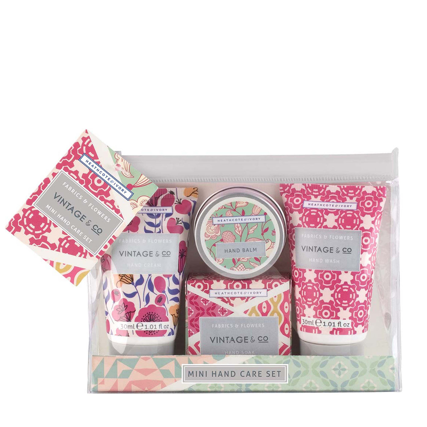 Vintage & Co Fabrics & Flowers Mini Hand Care Set - Heathcote & Ivory