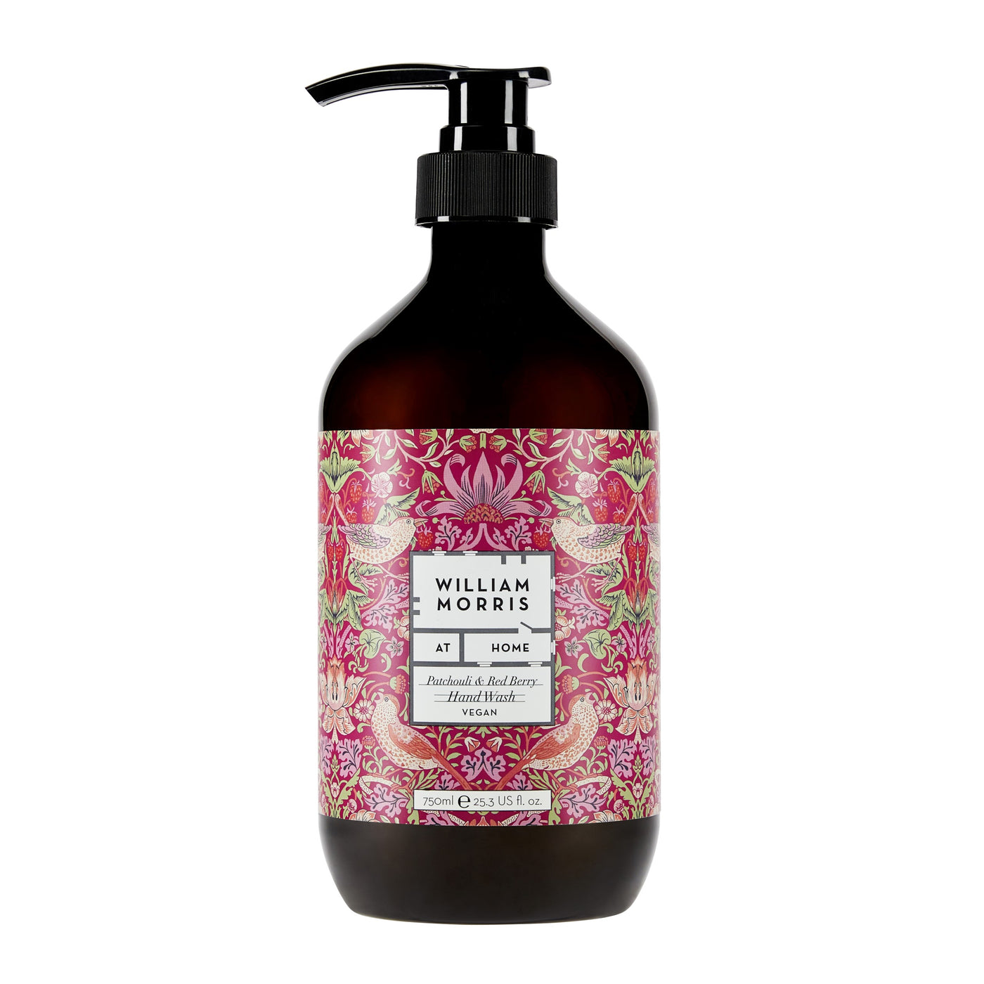 Strawberry Thief Patchouli & Red Berry Hand Wash - Heathcote & Ivory