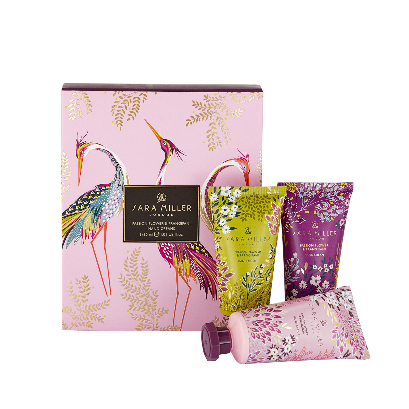 Sara Miller Haveli Garden Passion Flower and Frangipani Hand Cream Trio - Heathcote & Ivory